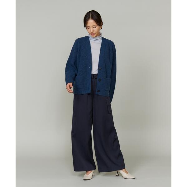 ルスーク（Le Souk）/《大きいサイズ》アルパカブレンドＶネックカーディガン