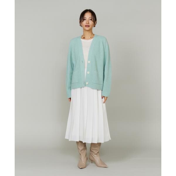 ルスーク（Le Souk）/《大きいサイズ》アルパカブレンドＶネックカーディガン