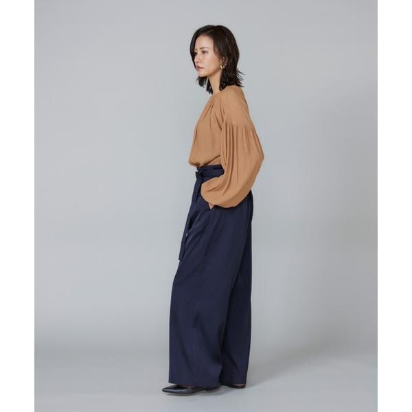 【NEW】ルスーク（Le Souk）/《大きいサイズ》サテンワイドパンツ