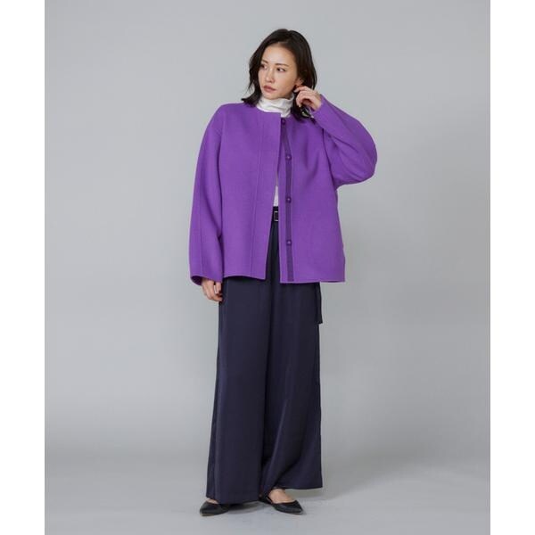 【NEW】ルスーク（Le Souk）/《大きいサイズ》サテンワイドパンツ