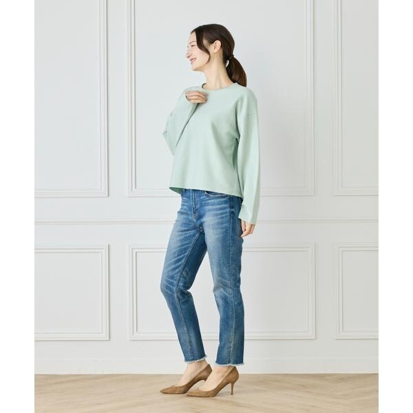 ルスーク（Le Souk）/《大きいサイズ》接結編みクルーネックニットプルオーバー_6