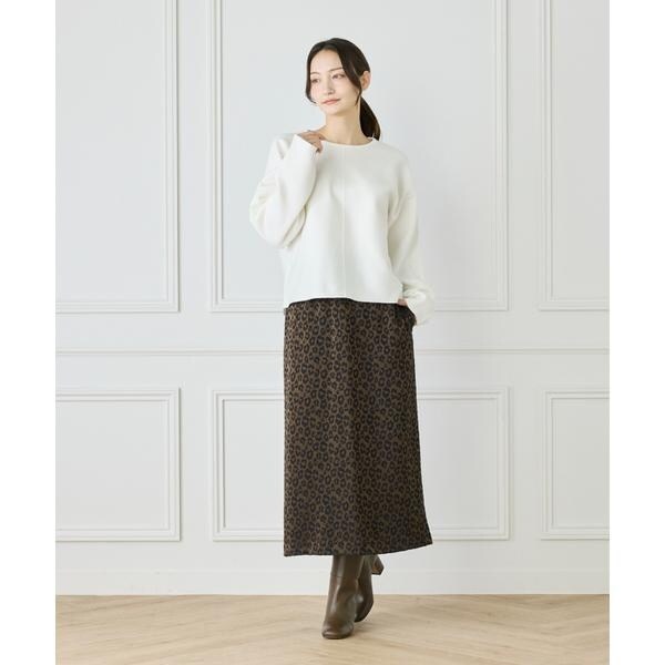 ルスーク（Le Souk）/《大きいサイズ》接結編みクルーネックニットプルオーバー_8