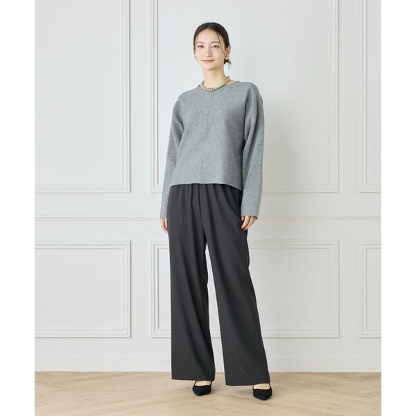 ルスーク（Le Souk）/《大きいサイズ》接結編みクルーネックニットプルオーバー_11