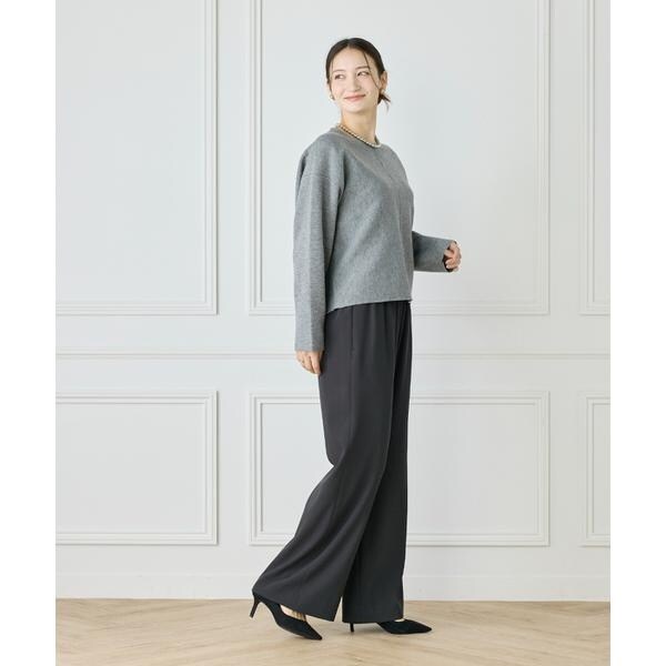 ルスーク（Le Souk）/《大きいサイズ》接結編みクルーネックニットプルオーバー_13