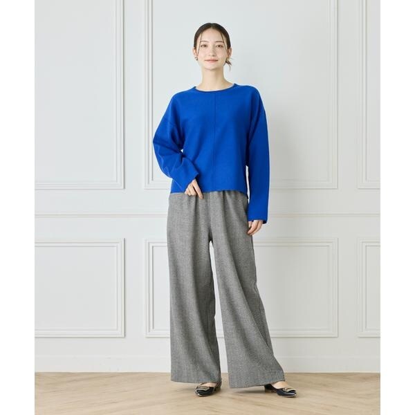 ルスーク（Le Souk）/《大きいサイズ》接結編みクルーネックニットプルオーバー_14