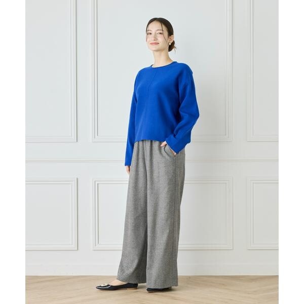 ルスーク（Le Souk）/《大きいサイズ》接結編みクルーネックニットプルオーバー_15