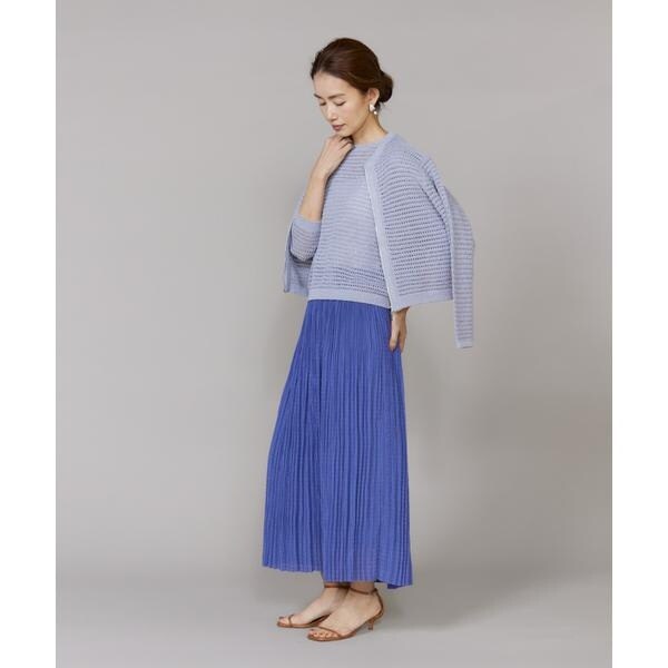 ルスーク（Le Souk）/《大きいサイズ》透かし柄ボートネックプルオーバー_8