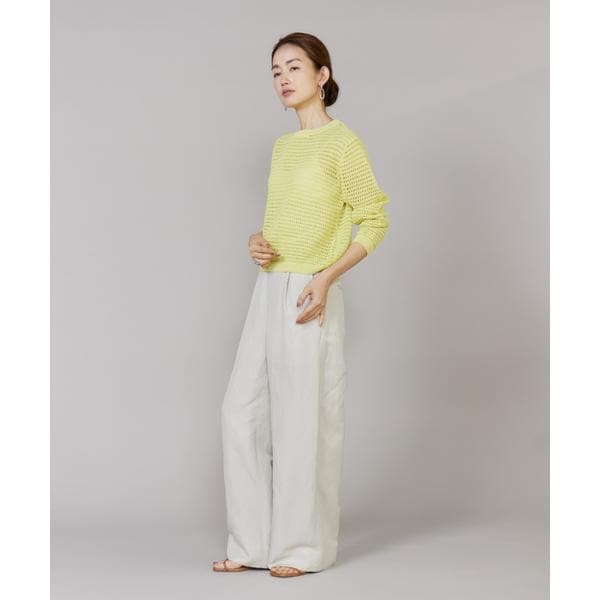 ルスーク（Le Souk）/《大きいサイズ》透かし柄ボートネックプルオーバー_10