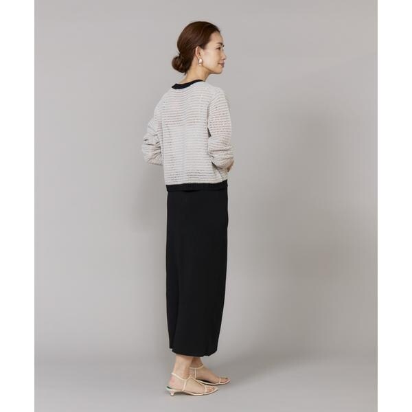 ルスーク（Le Souk）/《大きいサイズ》透かし柄ボートネックプルオーバー_14