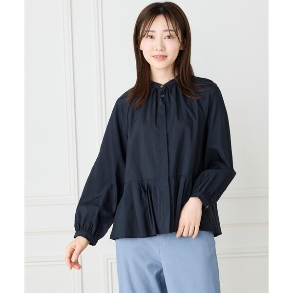 ルスーク（Le Souk）/バンドカラーペプラムブラウス_1