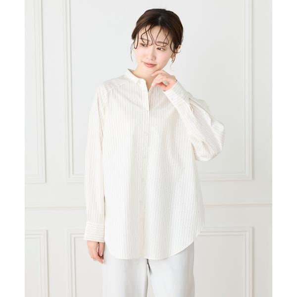 ルスーク（Le Souk）/《大きいサイズ》ストライプロングシャツ