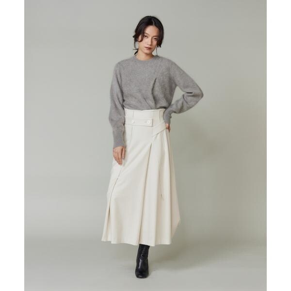 ラベイユ バイ スーペリアクローゼット（la veille by SUPERIOR CLOSET）/《大きいサイズ》ラップ風スカート_9