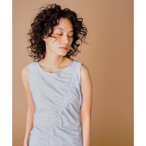 【NEW】ラベイユ バイ スーペリアクローゼット（la veille by SUPERIOR CLOSET）/斜めギャザーワンピース　_11