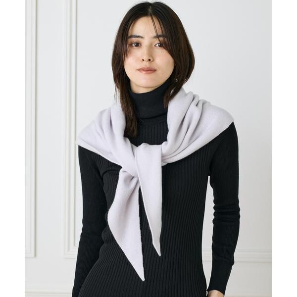 フェイバリット スキナモノ（FAVORITE SUKINAMONO）/シームレストライアングルカシミヤニットストール《ASAUCE MELER》