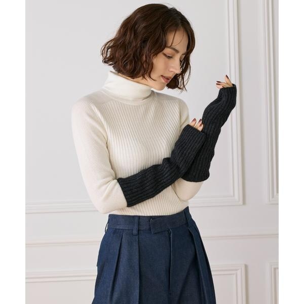 フェイバリット スキナモノ（FAVORITE SUKINAMONO）/ミドルゲージカシミヤ リブアームウォーマー《ASAUCE MELER》