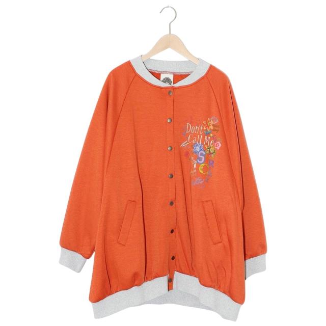 【NEW】スカラー（ScoLar）/ScoLar スカラー ポップ柄裏起毛 裏毛×フライスブルゾン