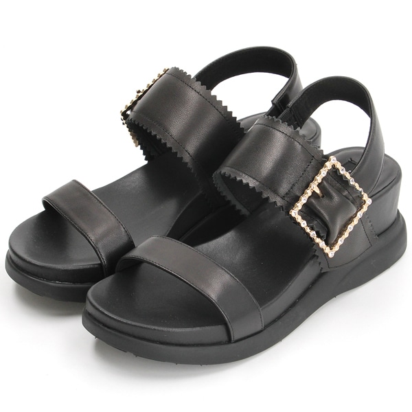 ランバン コレクション（LANVIN COLLECTION）/バックルモチーフウェッジサンダル 17,266円