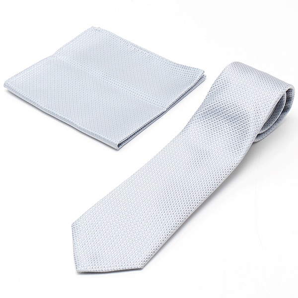 【NEW】アクアスキュータム（AQUASCUTUM）/【フォーマルタイ】アクアスキュータム｜マイクロパターン 同柄ポケットチーフ付き