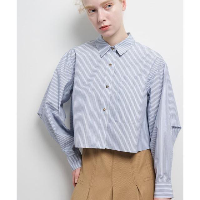 ランバン オン ブルー（LANVIN en Bleu）/クロップドフレアシャツ