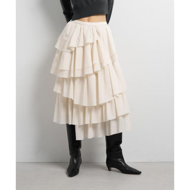 ランバン オン ブルー（LANVIN en Bleu）/ランダムティアードフリルスカート