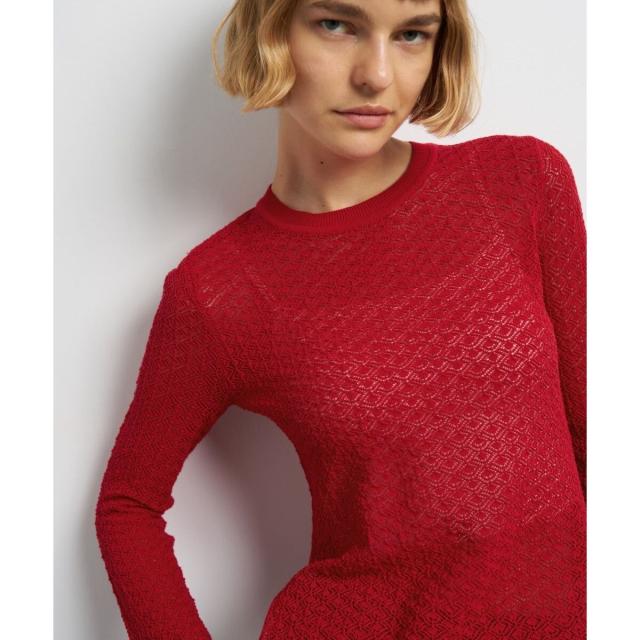 ランバン オン ブルー（LANVIN en Bleu）/シアーレースニット