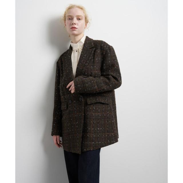 ランバン オン ブルー（LANVIN en Bleu）/ツイード/ウールメルトン テーラードジャケット