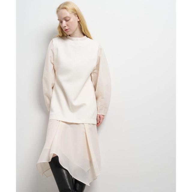 ランバン オン ブルー（LANVIN en Bleu）/ダンボールコンビワンピース