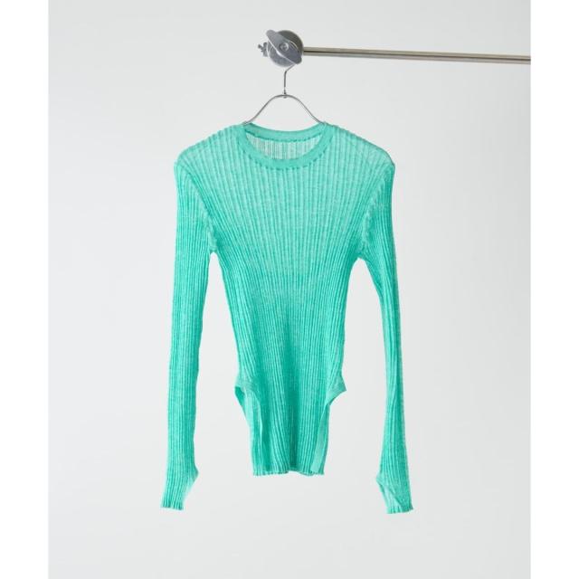 ランバン オン ブルー（LANVIN en Bleu）/メランジシアーランダムリブニット