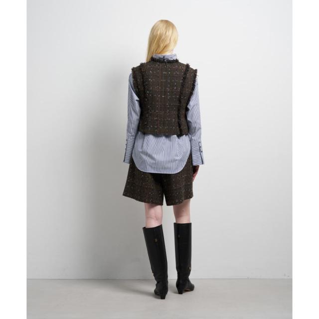 ランバン オン ブルー（LANVIN en Bleu）/ツイードプルオーバーベスト