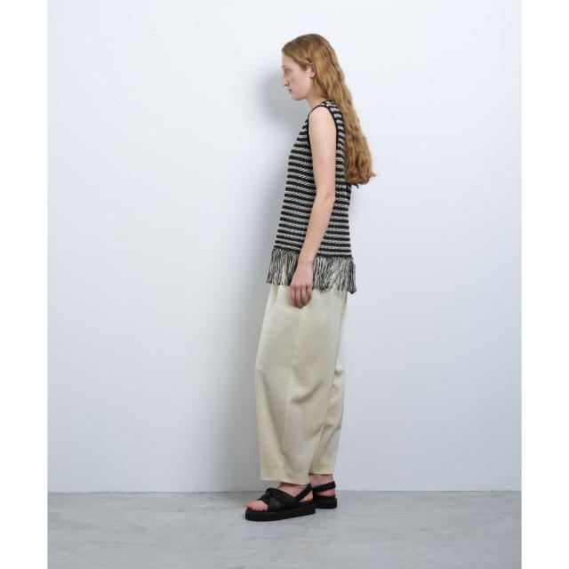 ランバン オン ブルー（LANVIN en Bleu）/フリンジヘムノースリーブニット_10