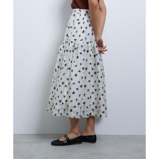 ランバン オン ブルー（LANVIN en Bleu）/fleuretteジャガードスカート_5