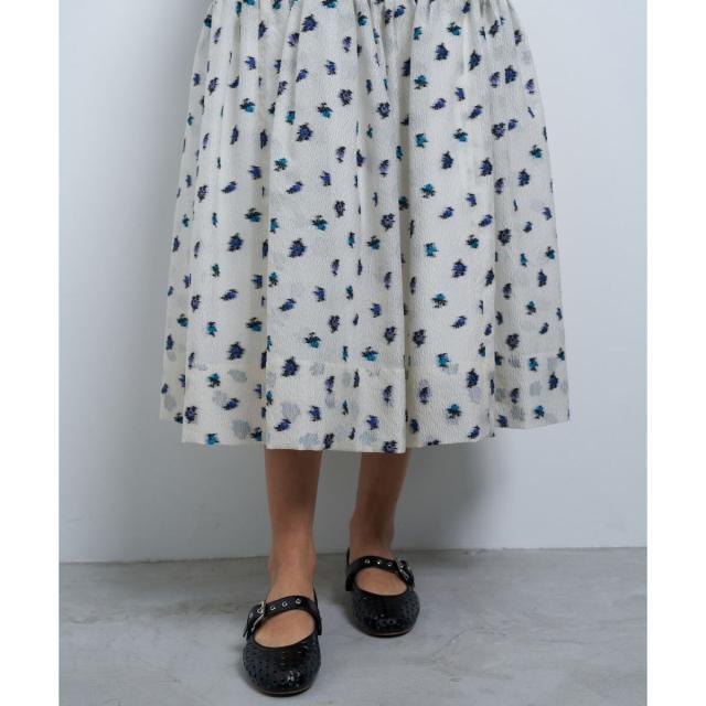 ランバン オン ブルー（LANVIN en Bleu）/fleuretteジャガードスカート_8