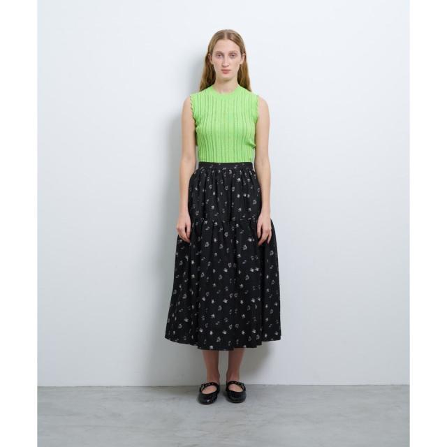 ランバン オン ブルー（LANVIN en Bleu）/fleuretteジャガードスカート_9