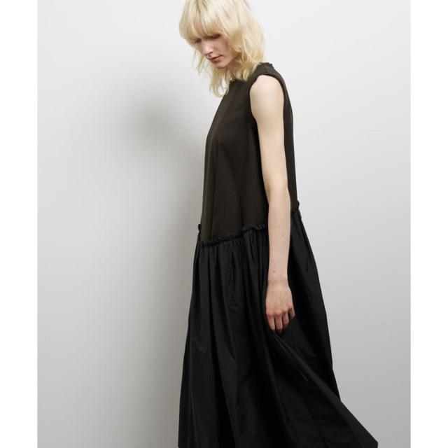 ランバン オン ブルー（LANVIN en Bleu）/タフタコンビカットソーワンピース