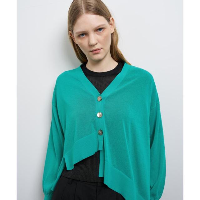 ランバン オン ブルー（LANVIN en Bleu）/アシンメヘムカーディガン