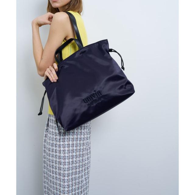 ランバン オン ブルー（LANVIN en Bleu）/サテンナイロンドロストトートバッグ大