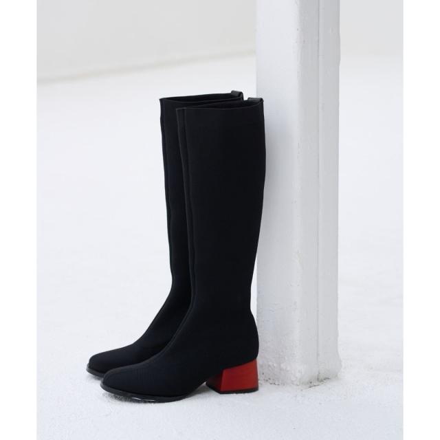 ランバン オン ブルー（LANVIN en Bleu）/ニットロングブーツ