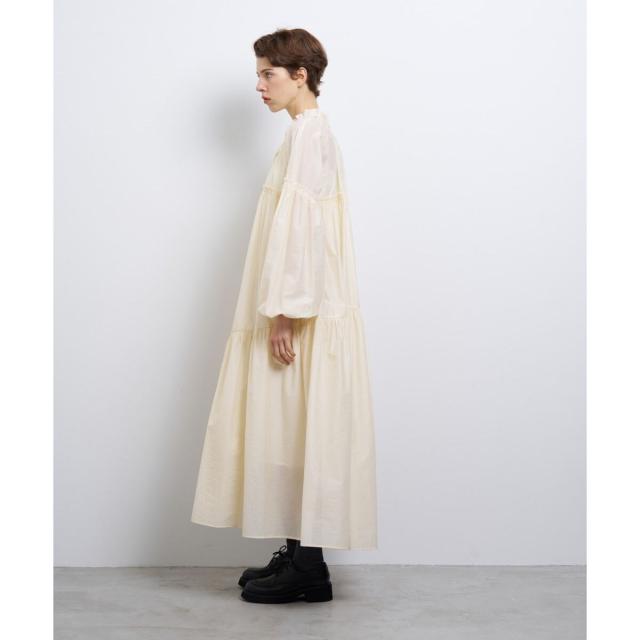 ランバン オン ブルー（LANVIN en Bleu）/シアーワッシャータフタギャザーワンピース_3