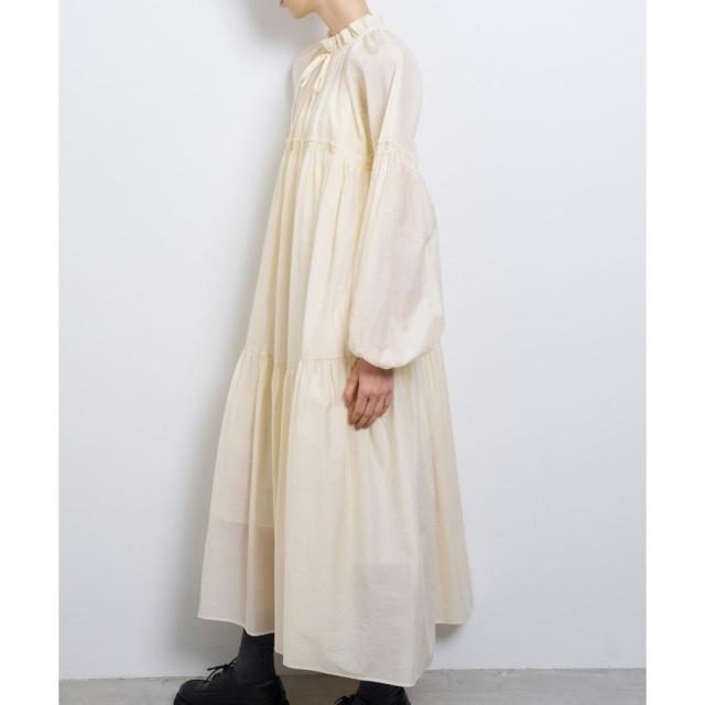 ランバン オン ブルー（LANVIN en Bleu）/シアーワッシャータフタギャザーワンピース_5