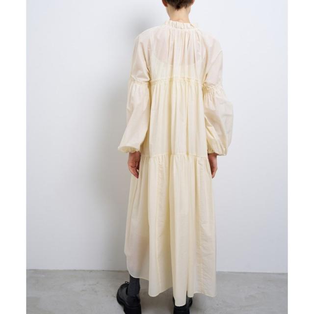 ランバン オン ブルー（LANVIN en Bleu）/シアーワッシャータフタギャザーワンピース_6