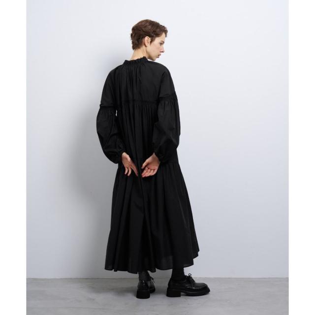 ランバン オン ブルー（LANVIN en Bleu）/シアーワッシャータフタギャザーワンピース_10