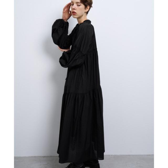 ランバン オン ブルー（LANVIN en Bleu）/シアーワッシャータフタギャザーワンピース_11