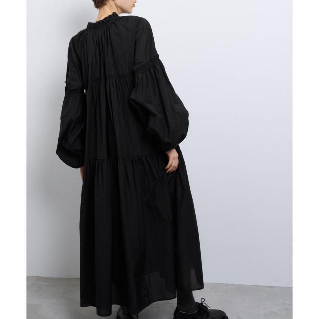 ランバン オン ブルー（LANVIN en Bleu）/シアーワッシャータフタギャザーワンピース_12