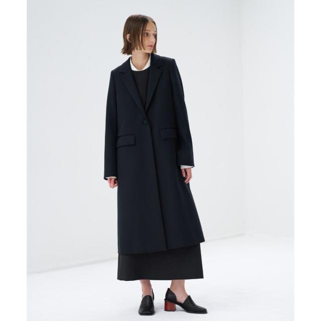 ランバン オン ブルー（LANVIN en Bleu）/ストレッチドスキンテーラードコート