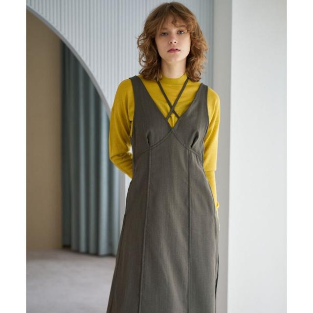 ランバン オン ブルー（LANVIN en Bleu）/メランジウールキャミソールワンピース