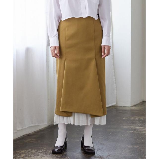 ランバン オン ブルー（LANVIN en Bleu）/プリーツヘム2wayスカート