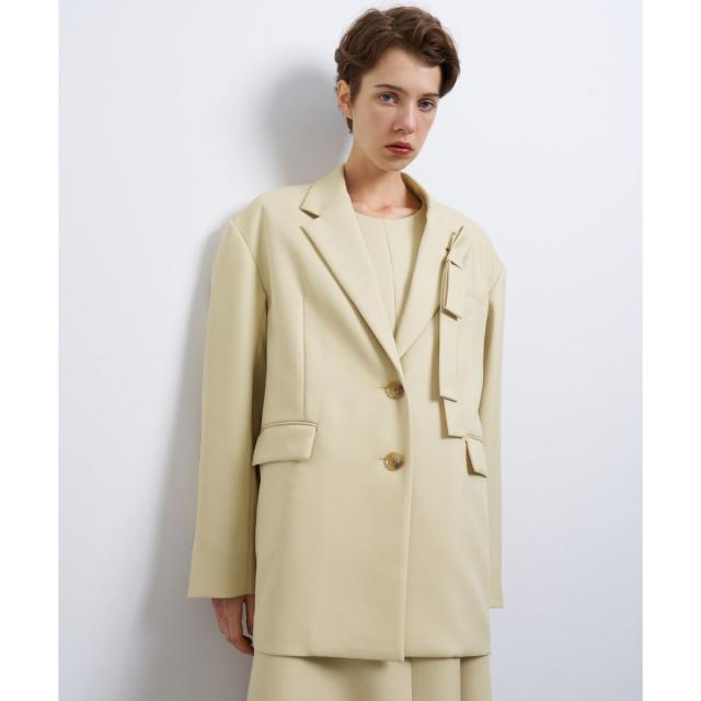 ランバン オン ブルー（LANVIN en Bleu）/リボンブローチテーラードジャケット_11
