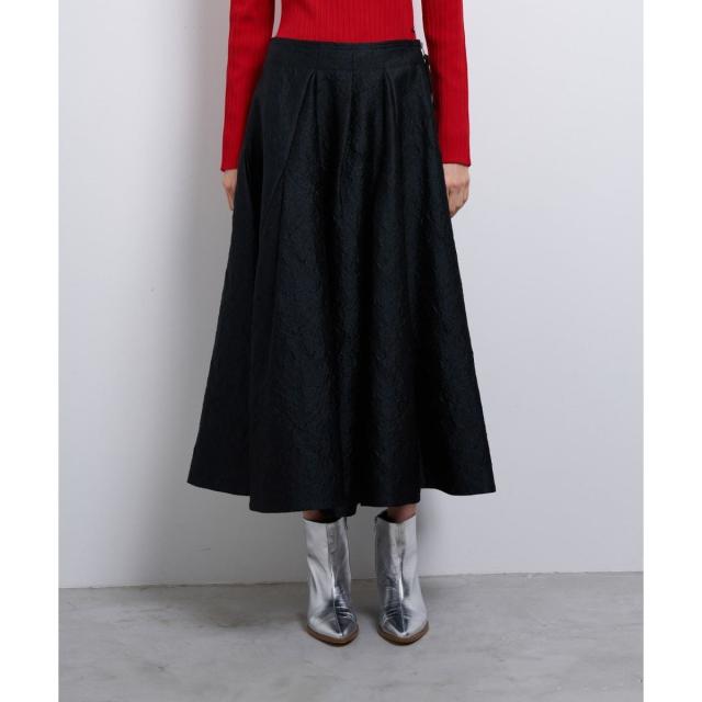 ランバン オン ブルー（LANVIN en Bleu）/ETIQUEスターレットジャガードフレアスカート