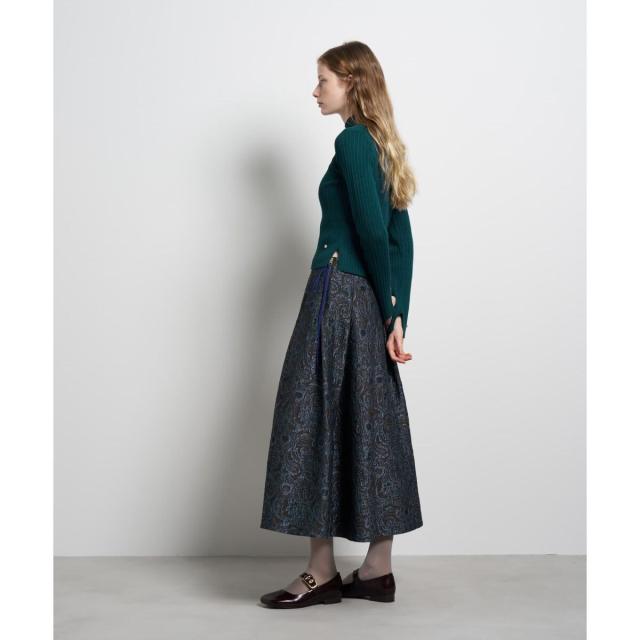 ランバン オン ブルー（LANVIN en Bleu）/ランダムリブハイネックニット_5