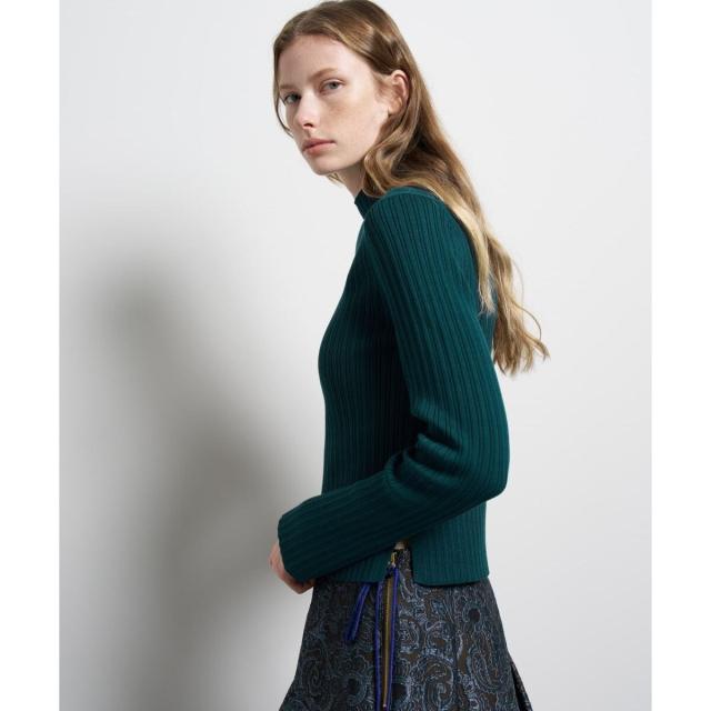 ランバン オン ブルー（LANVIN en Bleu）/ランダムリブハイネックニット_8